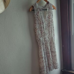 Z Supply White and Pink Floral Mini Dress
